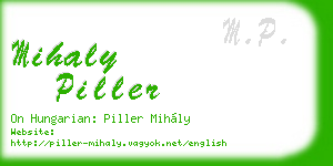 mihaly piller business card
